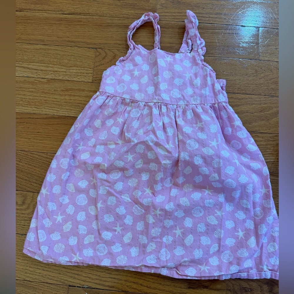 OshKosh B'gosh Pink Ruffle Strap Sundress with Shell Motif